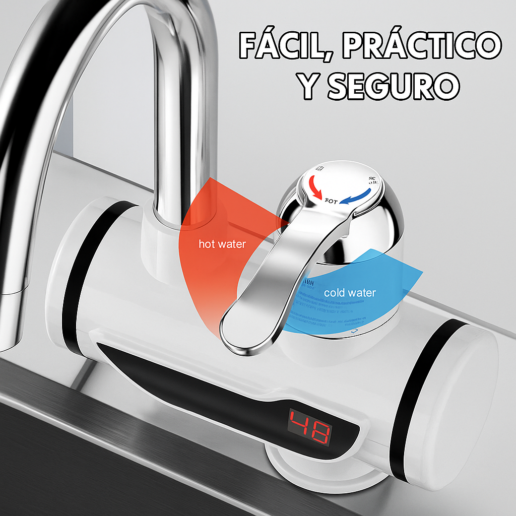 🚿 Grifo Calentador Eléctrico – ¡Agua caliente en segundos, sin gas ni termo!
