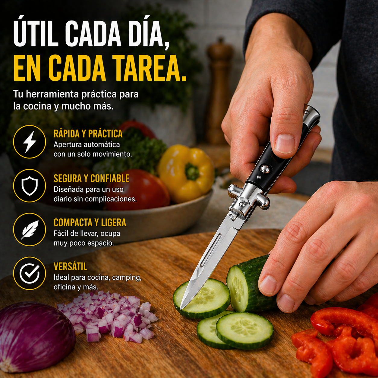 Navaja Automática Compacta – Rápida, Discreta y Siempre Lista