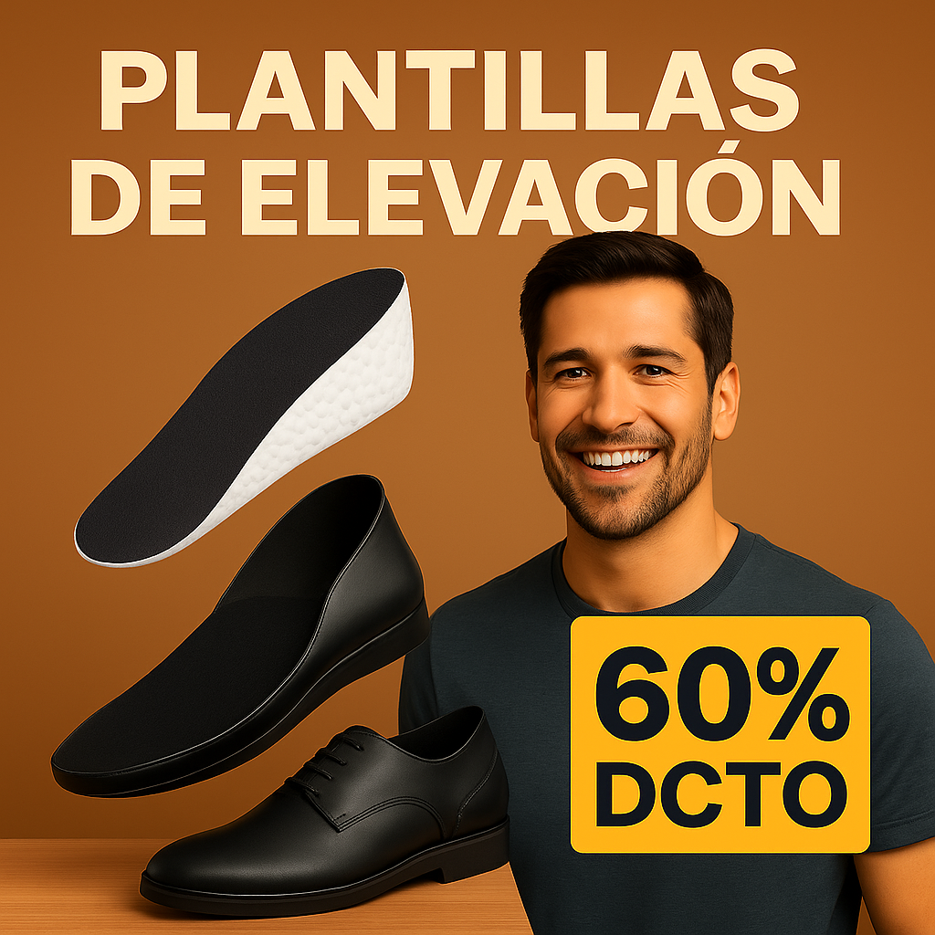 🥾 Par de Plantillas Elevadora Ortopédica – Gana hasta 5 cm con comodidad