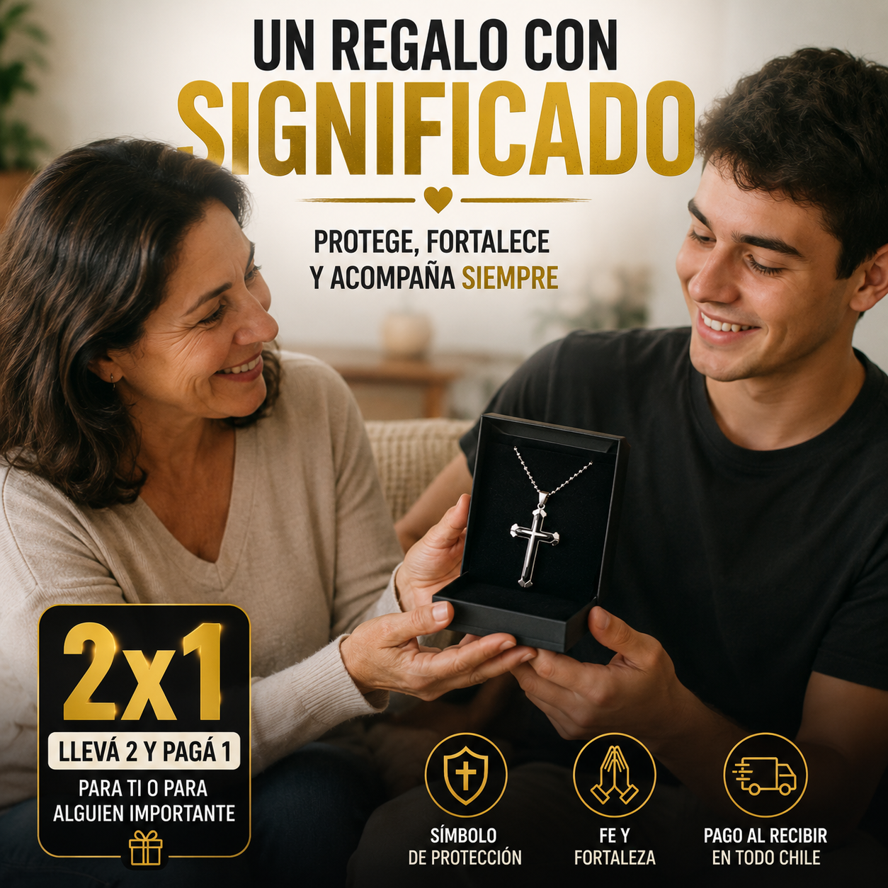 Cruz de protección (Protección 2x1) - Protección y fortaleza en tu día a día