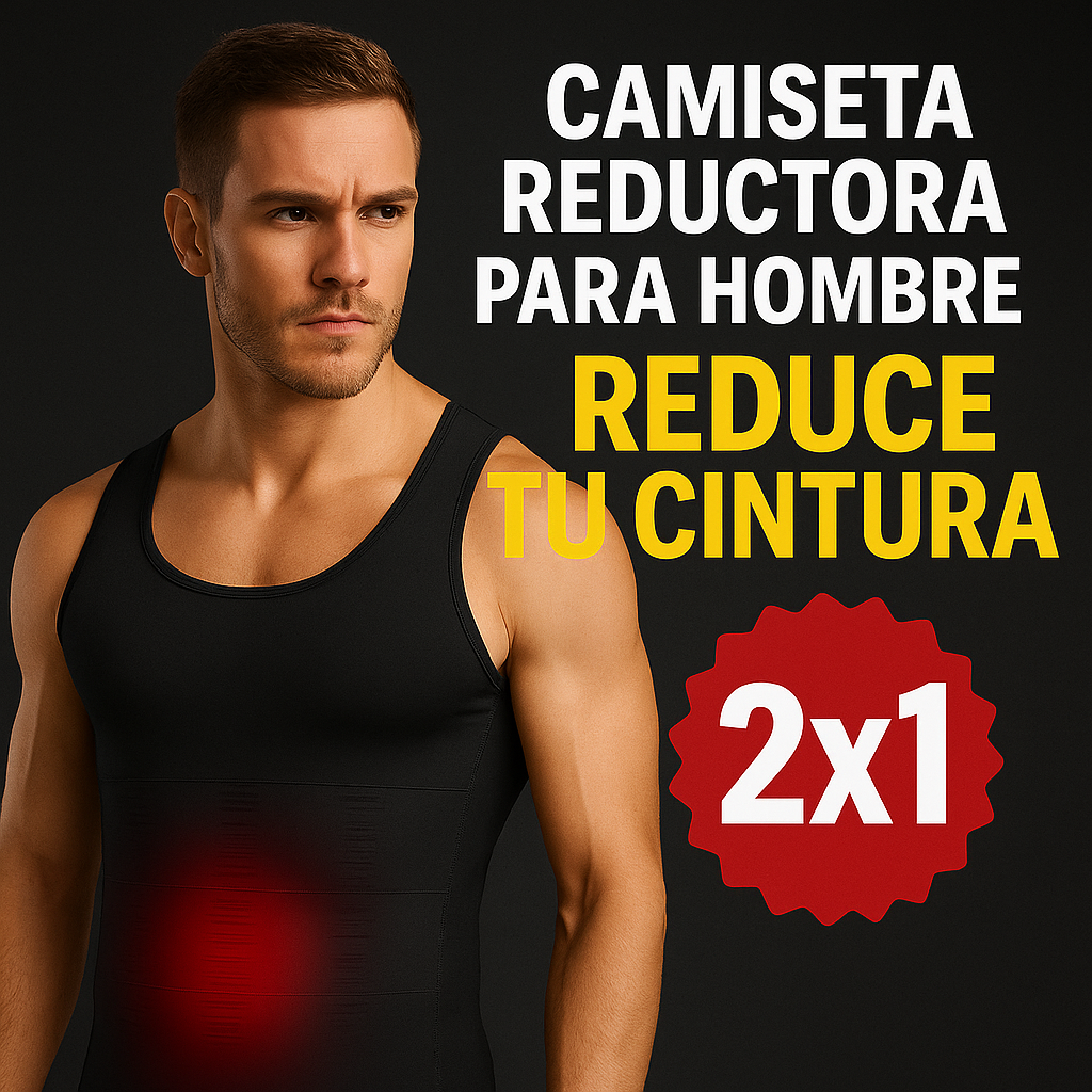 👕 Camiseta Reductora para Hombre 2x1 – Reduce tu cintura al instante