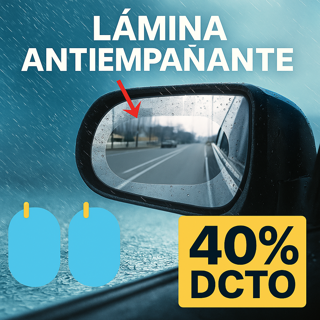 Láminas Antiempañantes para Espejos Retrovisores 🚗💧 – ¡Conduce seguro incluso en lluvia o neblina!
