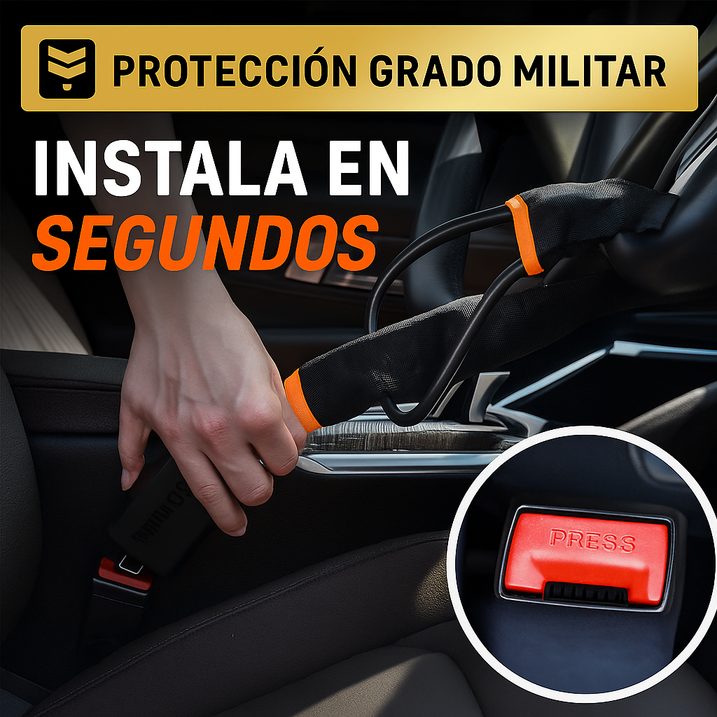 Tranca Volante Antirrobo 🚘🔒 – Protección doble para tu auto