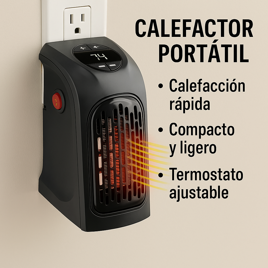 🔥 Calefactor Portátil Eléctrico – ¡Calor inmediato donde más lo necesitas!