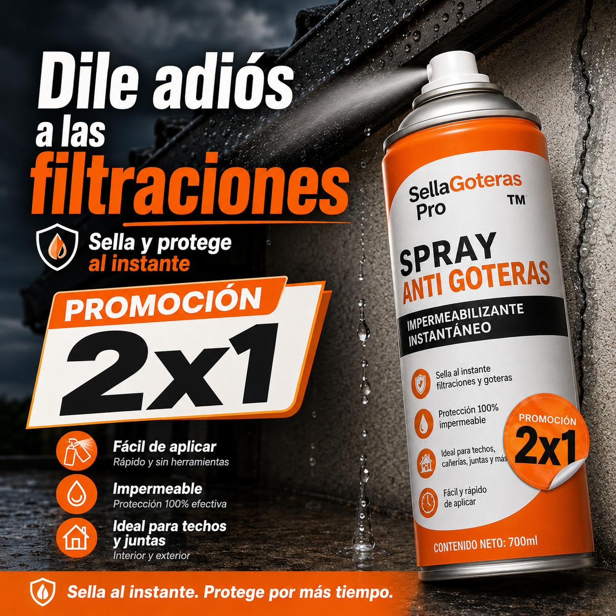 SellaGoteras Pro™ – Spray Impermeabilizante Antifiltraciones 2x1