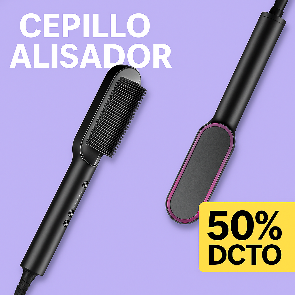 ✨ Cepillo Alisador Eléctrico – Liso perfecto en minutos ✨