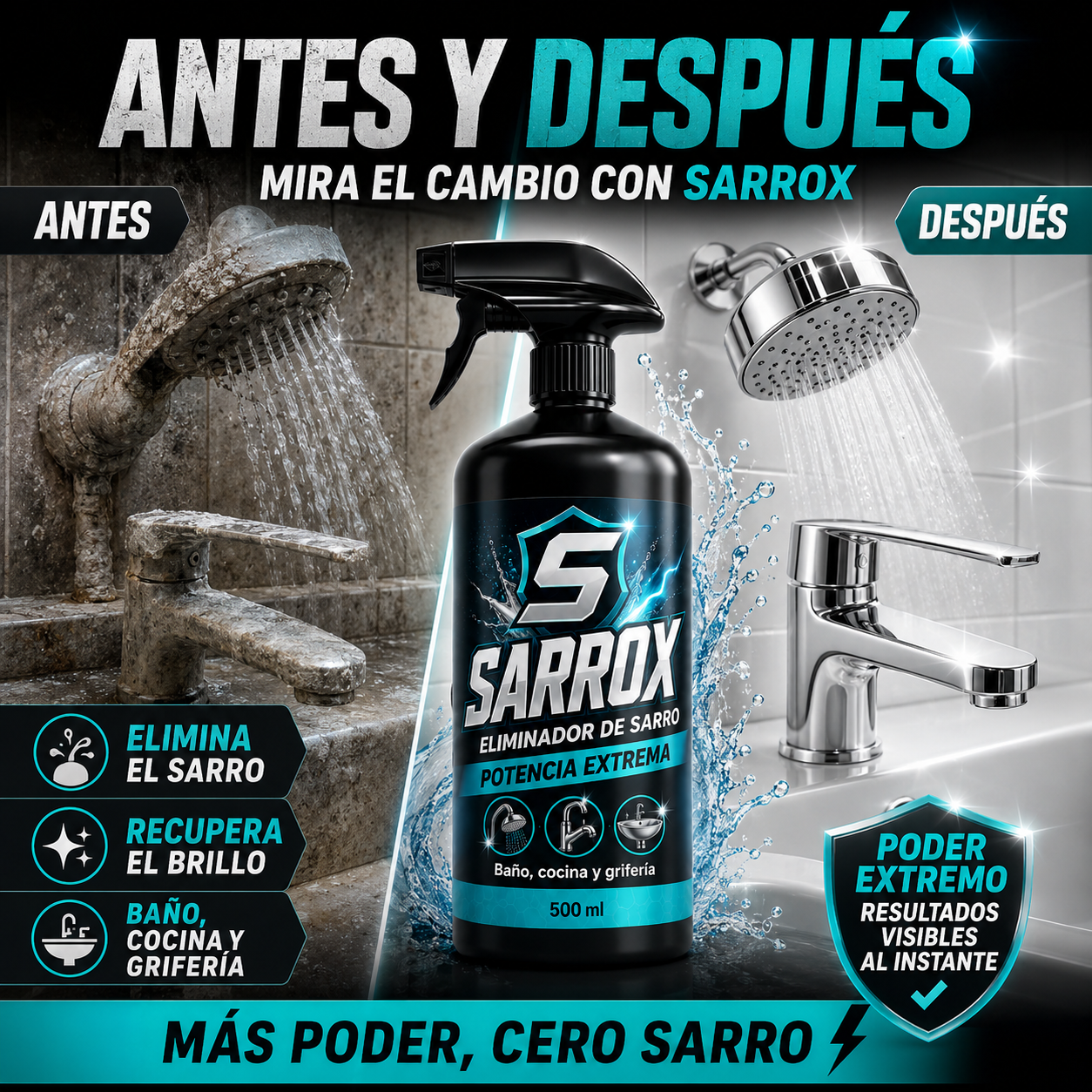 SARROX™ Eliminador de Sarro Potencia Extrema 2x1 – 500 ml c/u