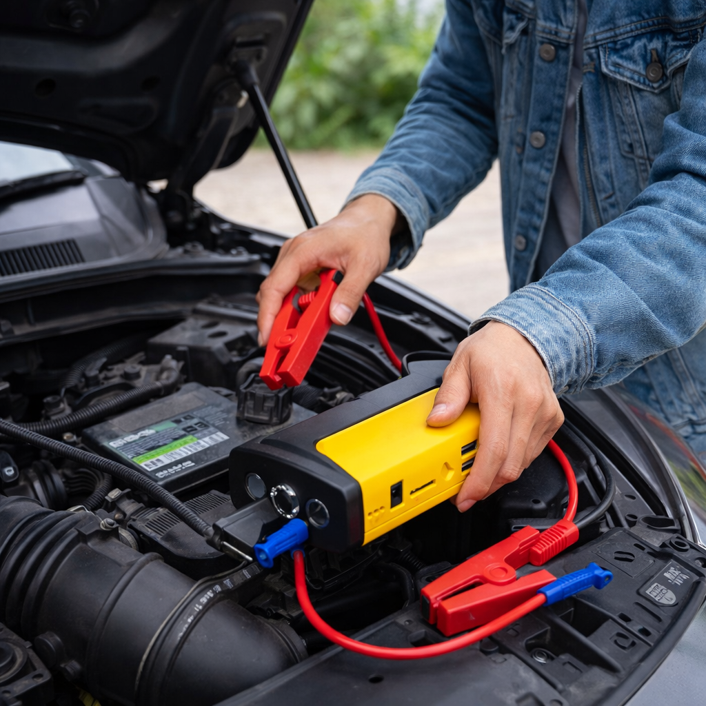 🚗 PARTIDOR DE BATERÍA PORTÁTIL 4 EN 1 🔋 - Arranca tu auto en segundos sin depender de nadie