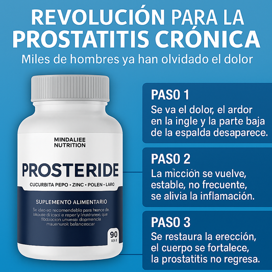 🧴 PROSTERIDE – Solución natural para la prostatitis crónica