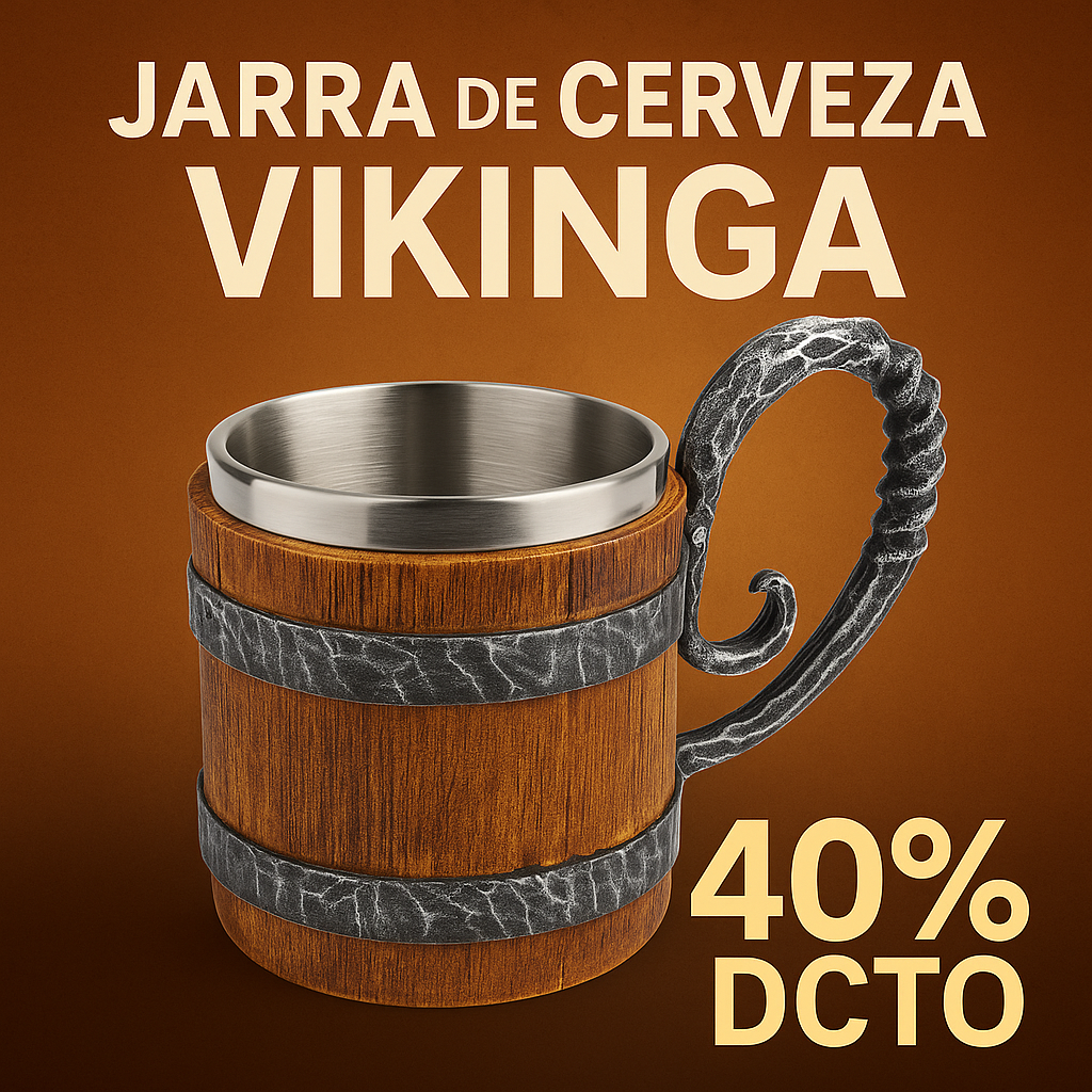 🍺 Jarra de Cerveza Vikinga – Siente el poder de Valhalla en cada sorbo