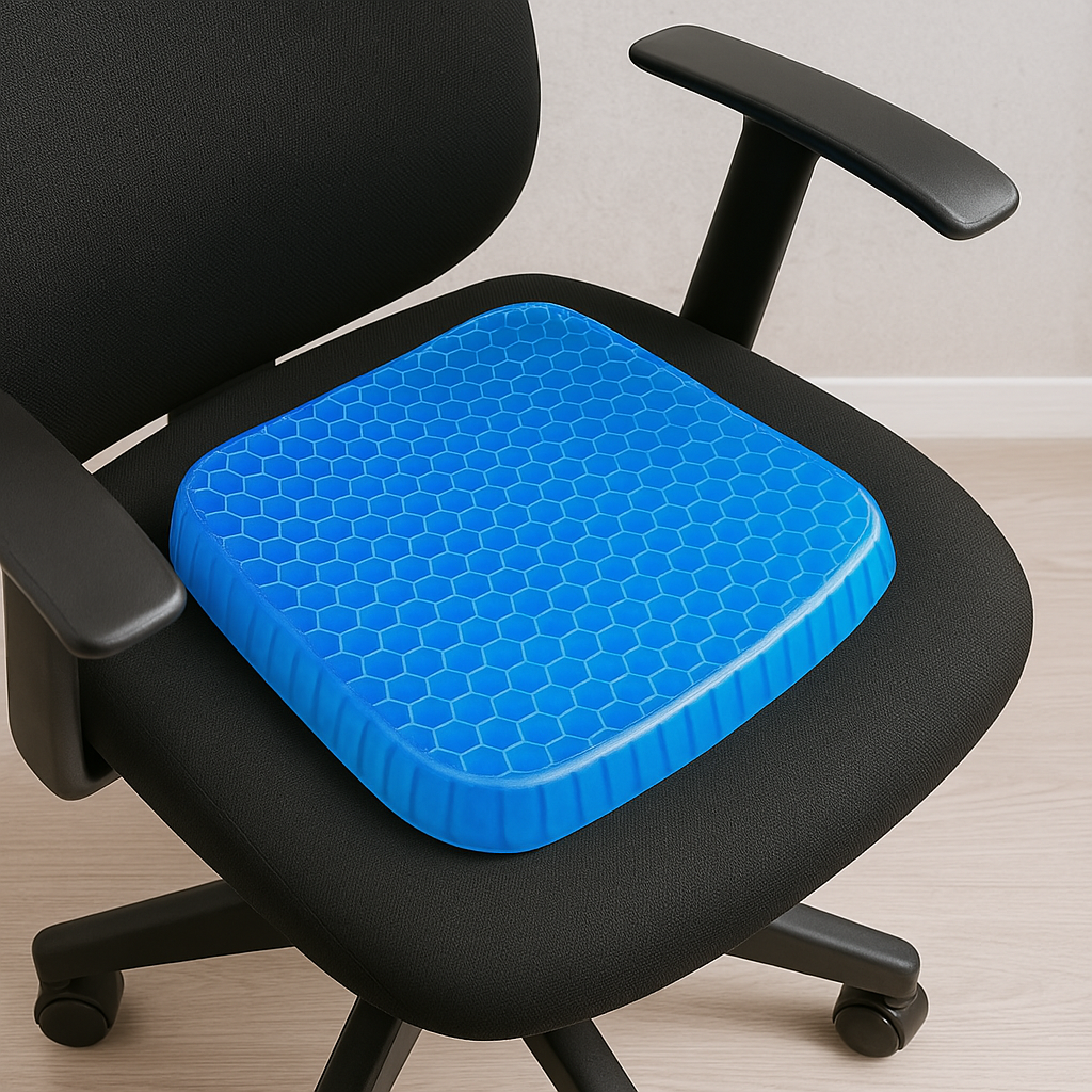 🔵 Cojín de Gel Ortopédico – Comodidad y Alivio en Cada Sentada 🛋️💆‍♂️