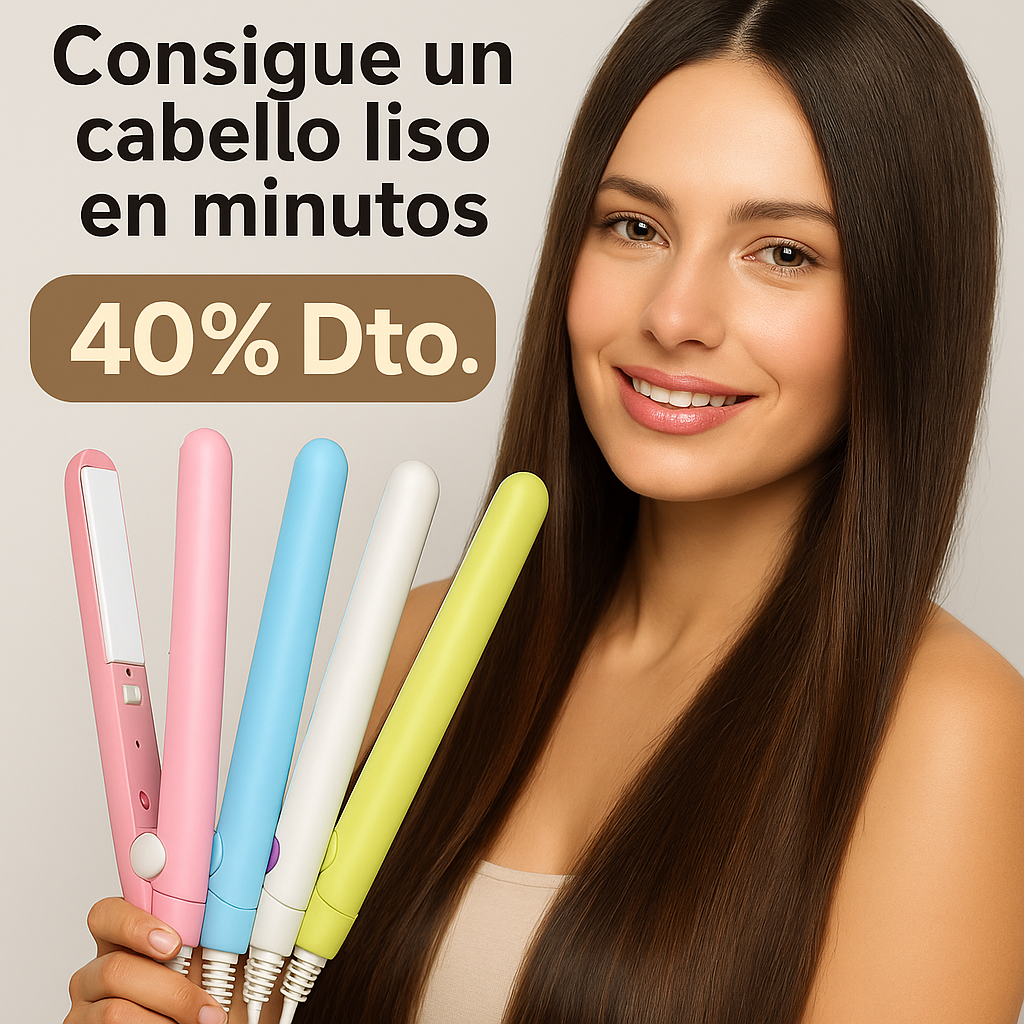 💇‍♀️ Mini Plancha para el Pelo – Alisa y estiliza en cualquier lugar
