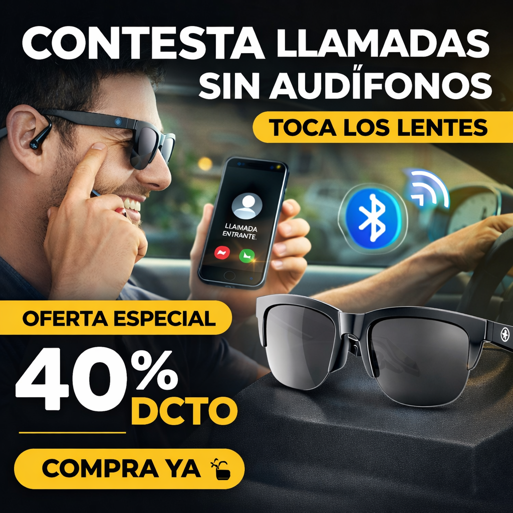 Lentes de Sol Inteligentes Bluetooth – Responde llamadas y escucha tu música favorita