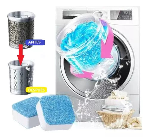 Pack 12 Pastillas limpiadoras de lavadora - MAXCLEAN