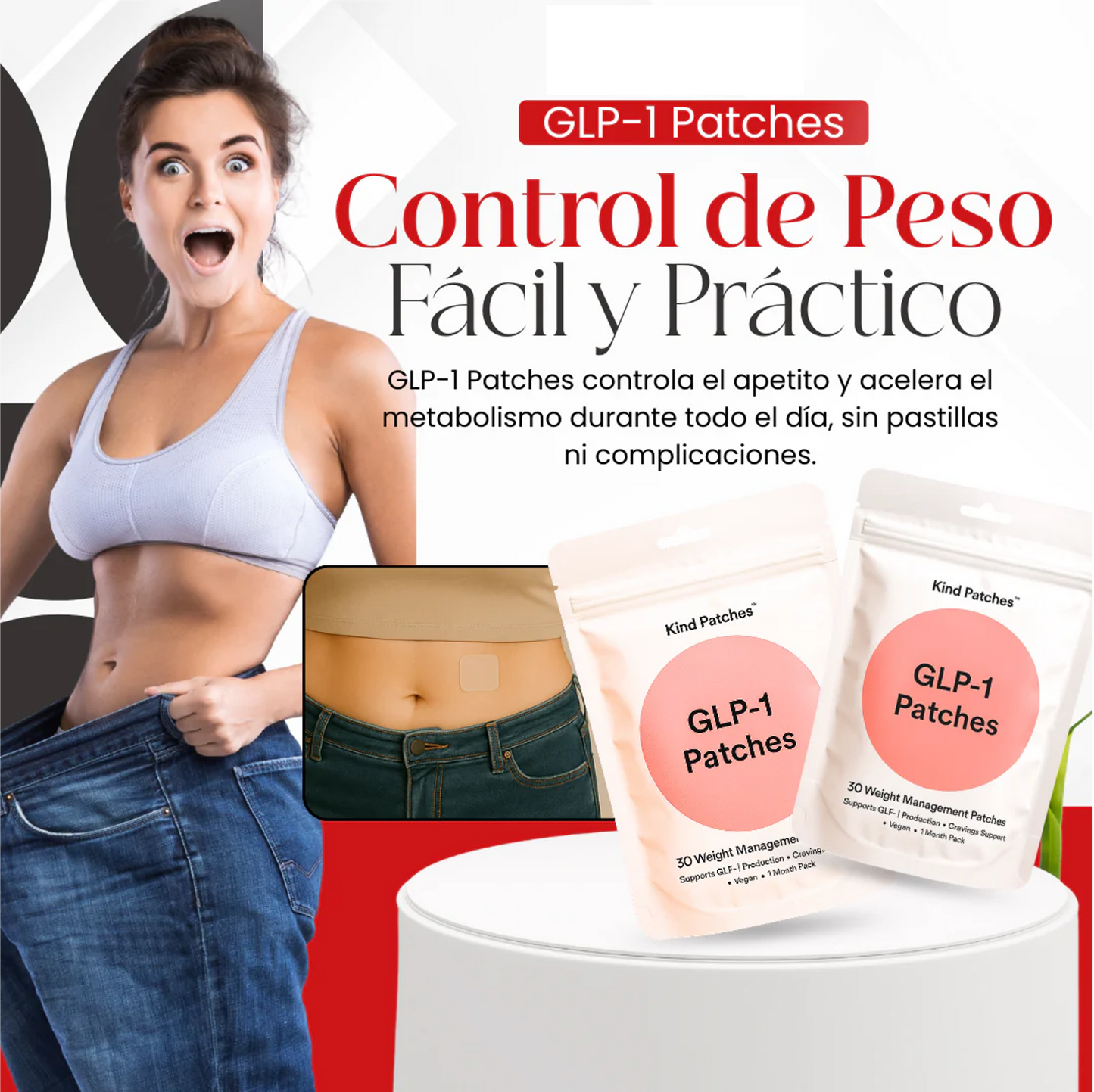 ⚡ Parches Adelgazantes GLP-1 (30 parches por envase)