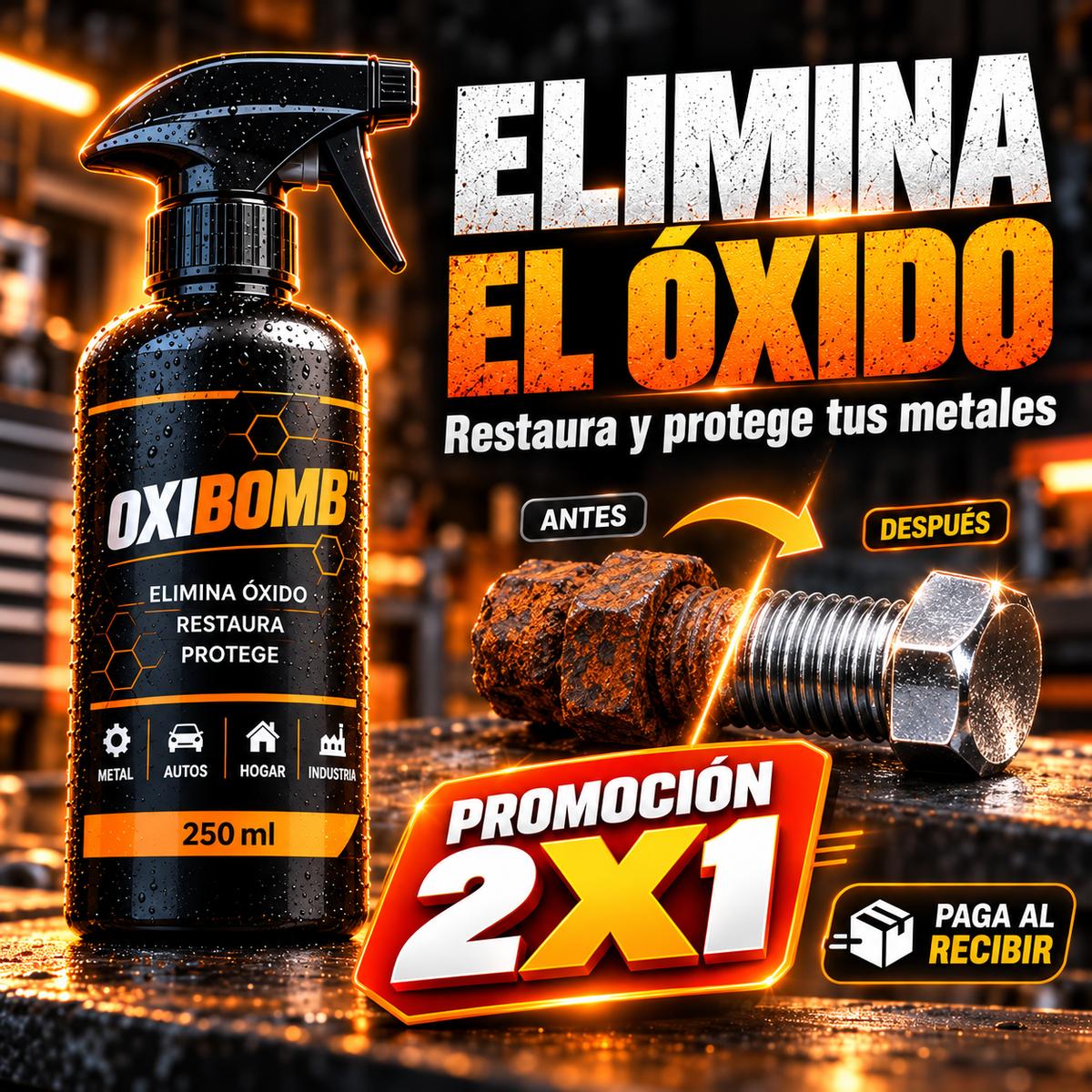 OXIBOMB™ – Eliminador de Óxido Profesional | Promoción 2X1