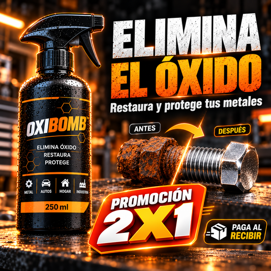 OXIBOMB™ – Eliminador de Óxido Profesional | Promoción 2X1