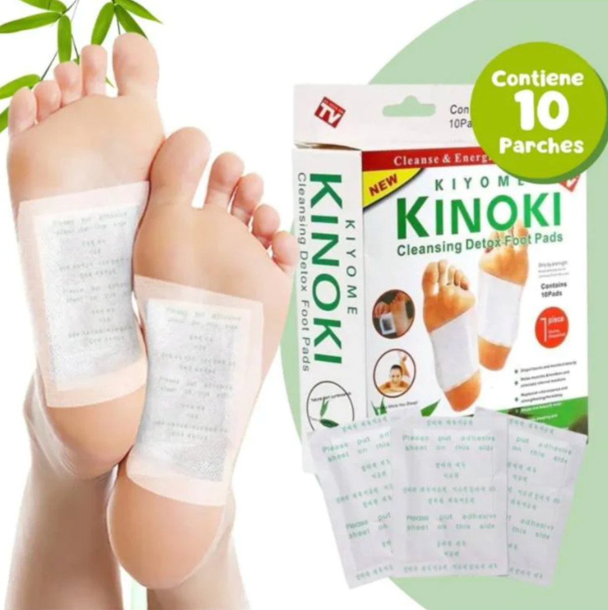 🌿 Parches Detox Kinoki 3x1 – ¡Limpia tu cuerpo mientras duermes! 😴✨