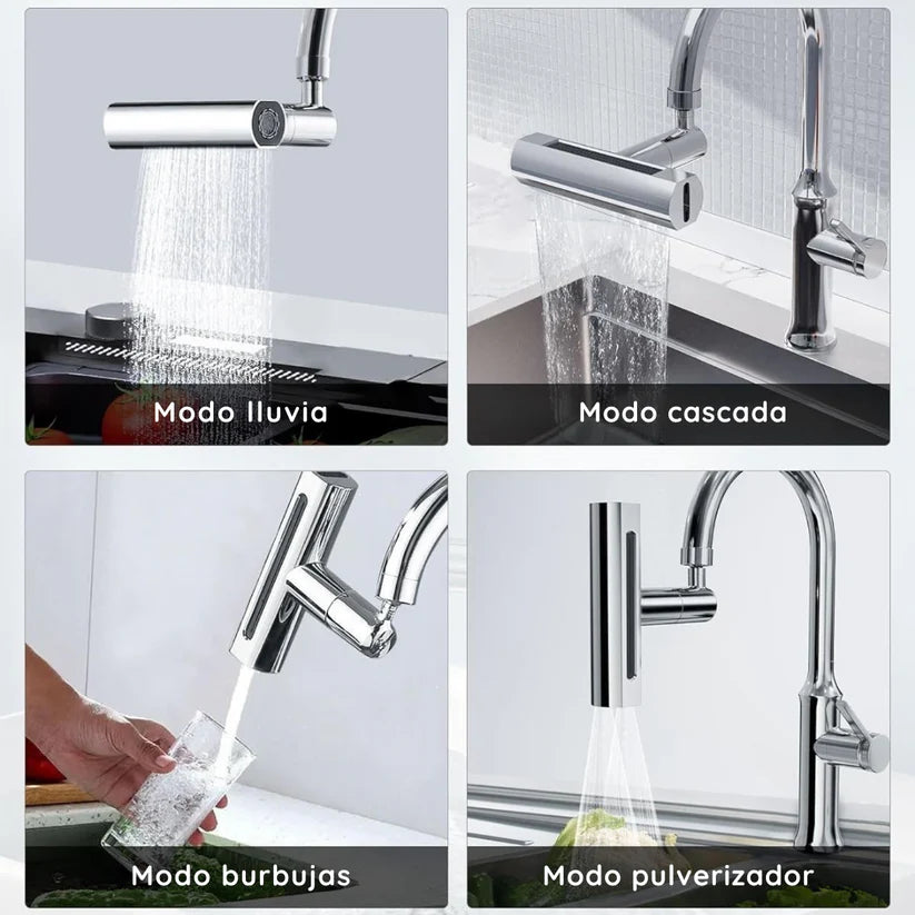 🚰 Filtro de Grifo Giratorio 360° – Practicidad y Ahorro de Agua en tu Cocina