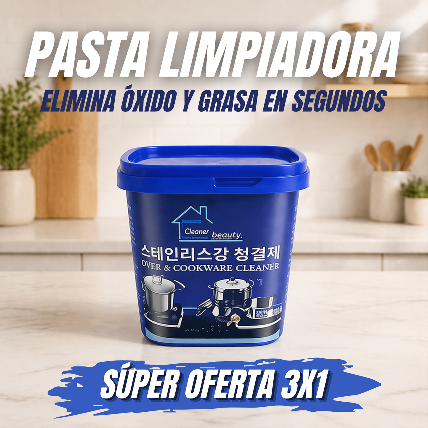 Pasta limpiadora de óxido y grasa PROMO 3X1 - Tus ollas más brillantes que nunca