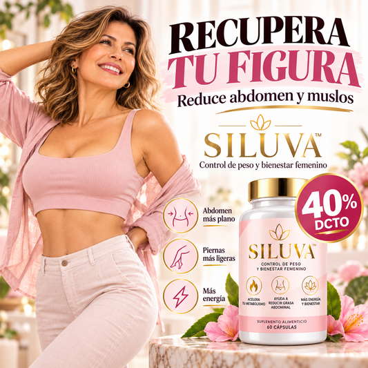 SILUVA™ | Quemador de grasa femenino 40+ – Abdomen y Muslos | 40% DCTO 🔥