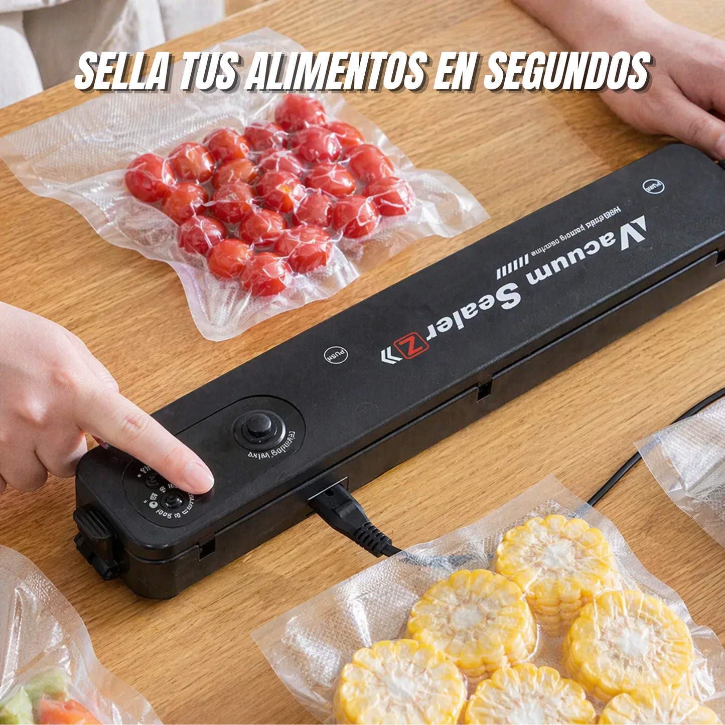 Selladora al vacío para alimentos Sealer Z + 10 Bolsas - Mantiene tus comidas por más tiempo