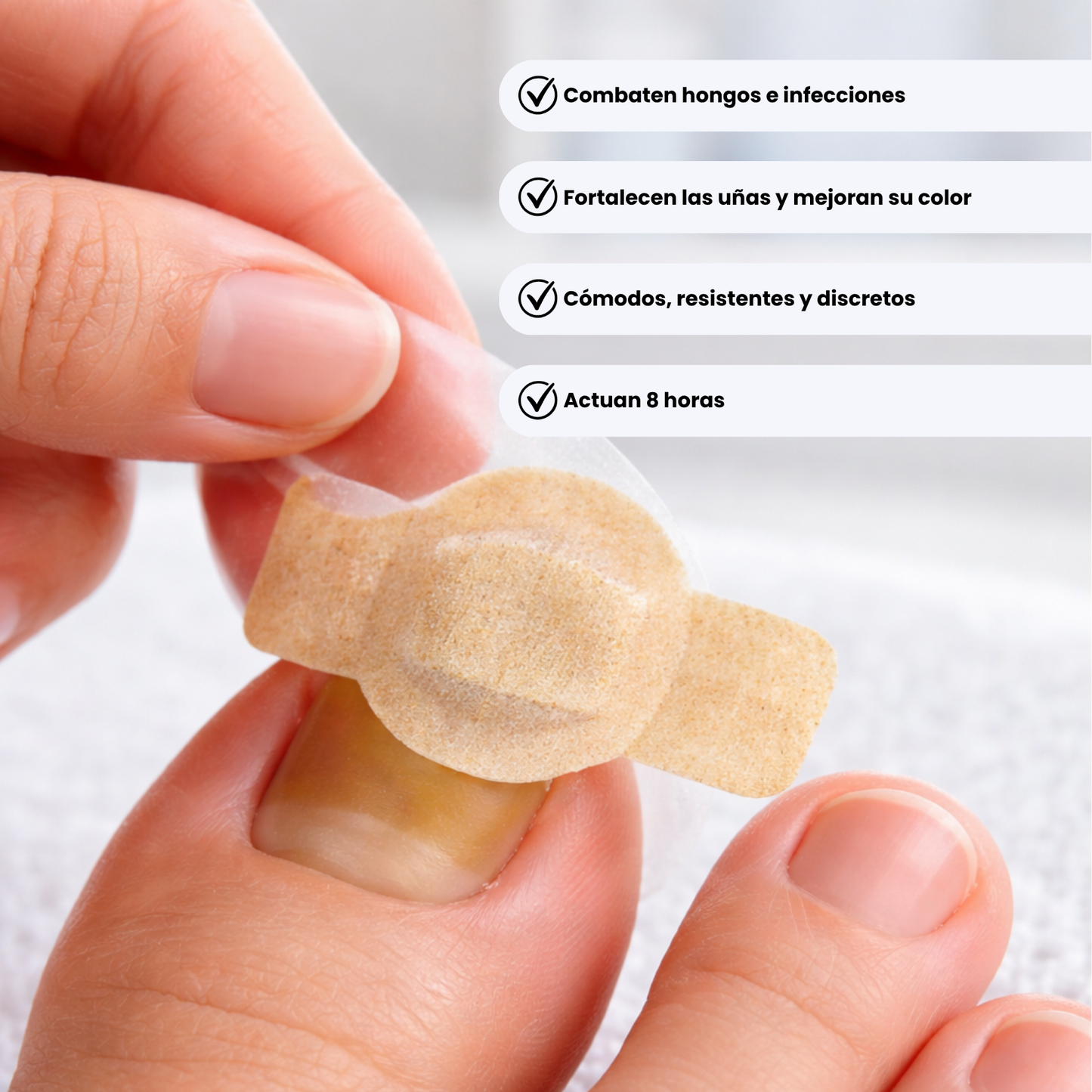 Parches eliminadores de hongos PROMO 2x1 – ¡Recupera la salud de tus uñas mientras duermes!