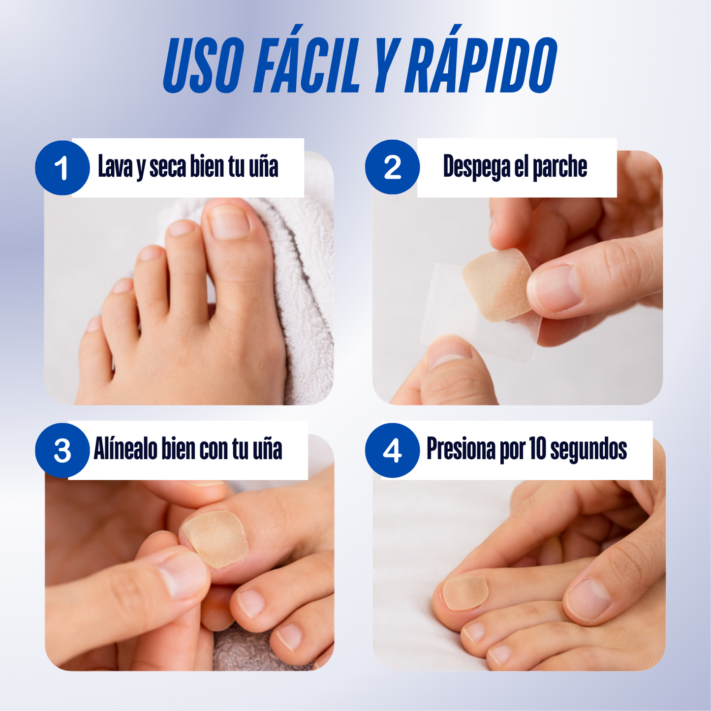 Parches eliminadores de hongos PROMO 2x1 – ¡Recupera la salud de tus uñas mientras duermes!