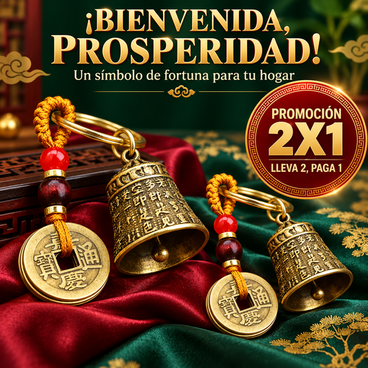 Campana Feng Shui de la Prosperidad™ 🔔💰 | Atrae Fortuna, Riqueza y Abundancia – PROMOCIÓN 2x1