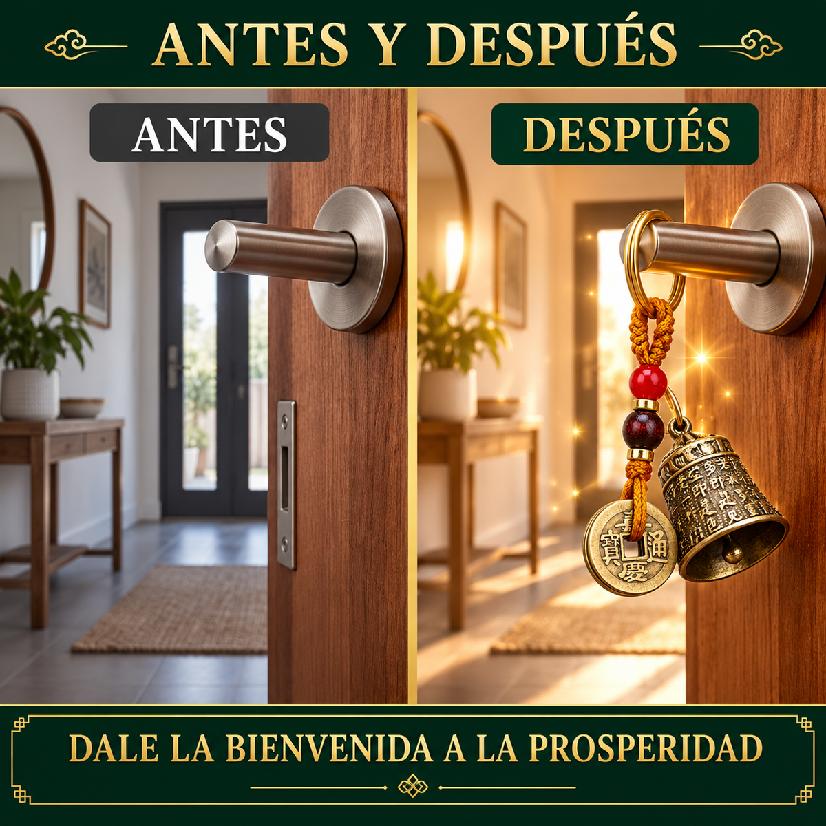 Campana Feng Shui de la Prosperidad™ 🔔💰 | Atrae Fortuna, Riqueza y Abundancia – PROMOCIÓN 2x1