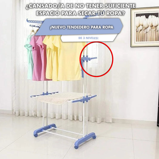 Tendedero de ropa 3 niveles
